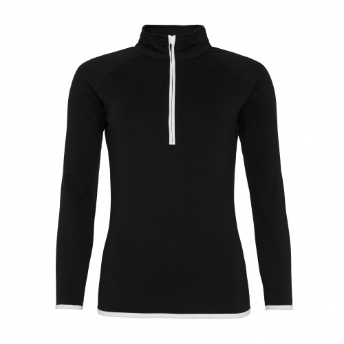 Ladies Half Zip Sweat Top